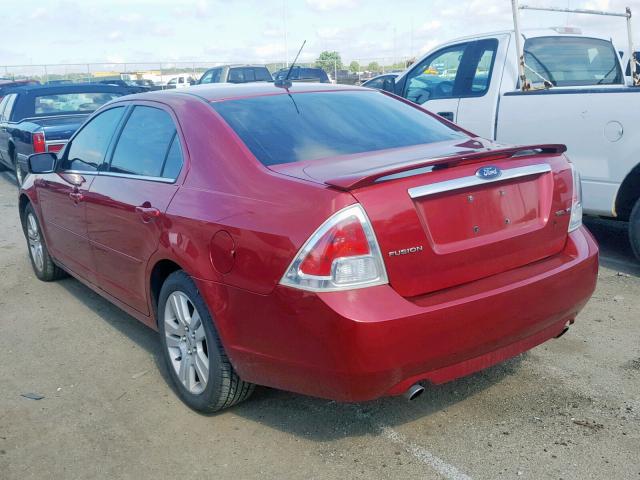 3FAHP08168R229232 - 2008 FORD FUSION SEL RED photo 3