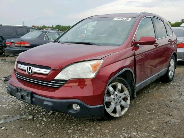 5J6RE487X9L030503 - 2009 HONDA CR-V EXL RED photo 2