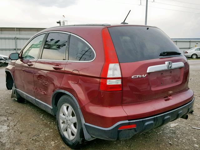 5J6RE487X9L030503 - 2009 HONDA CR-V EXL RED photo 3