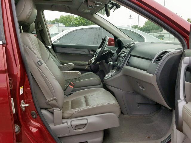 5J6RE487X9L030503 - 2009 HONDA CR-V EXL RED photo 5