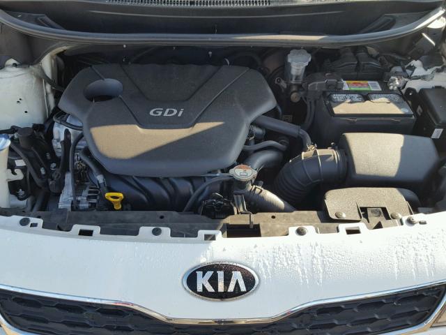 KNADN5A36D6197734 - 2013 KIA RIO EX WHITE photo 7