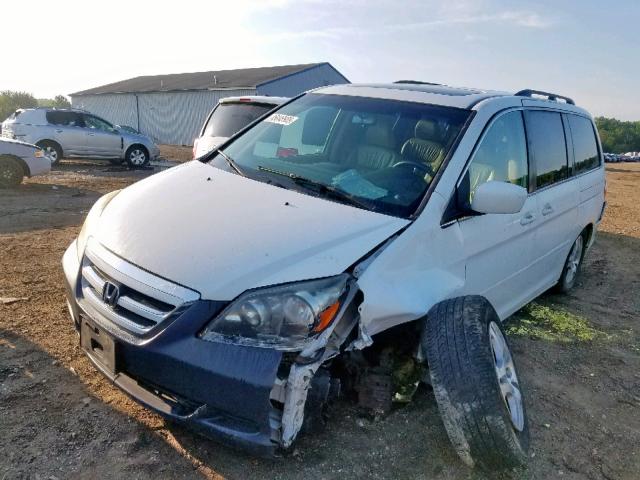 5FNRL387X7B457184 - 2007 HONDA ODYSSEY EX WHITE photo 2