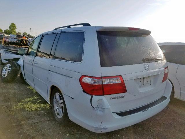 5FNRL387X7B457184 - 2007 HONDA ODYSSEY EX WHITE photo 3