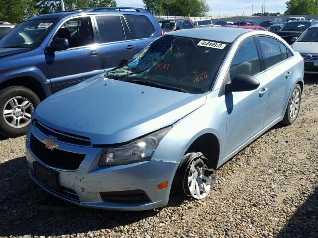 1G1PC5SH9B7101000 - 2011 CHEVROLET CRUZE LS BLUE photo 2