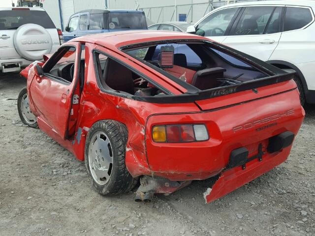 WP0JB0927GS862133 - 1986 PORSCHE 928 S RED photo 3