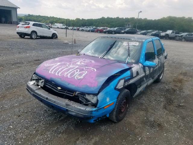 1G1LT5111JE677659 - 1988 CHEVROLET CORSICA BLUE photo 2