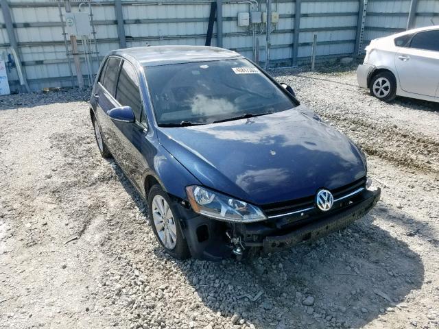 3VW2A7AU5FM041954 - 2015 VOLKSWAGEN GOLF TDI BLUE photo 1