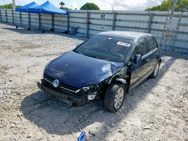 3VW2A7AU5FM041954 - 2015 VOLKSWAGEN GOLF TDI BLUE photo 2