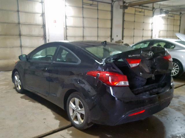 KMHDH6AE6DU005690 - 2013 HYUNDAI ELANTRA CO BLACK photo 3