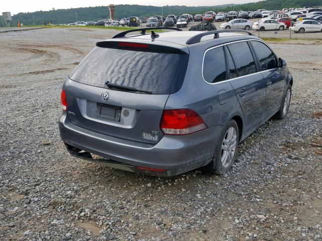 3VWPL7AJ3CM661333 - 2012 VOLKSWAGEN JETTA TDI GRAY photo 4