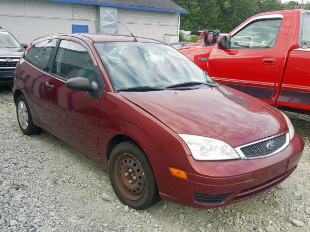 1FAFP31N36W156935 - 2006 FORD FOCUS ZX3 BURGUNDY photo 1