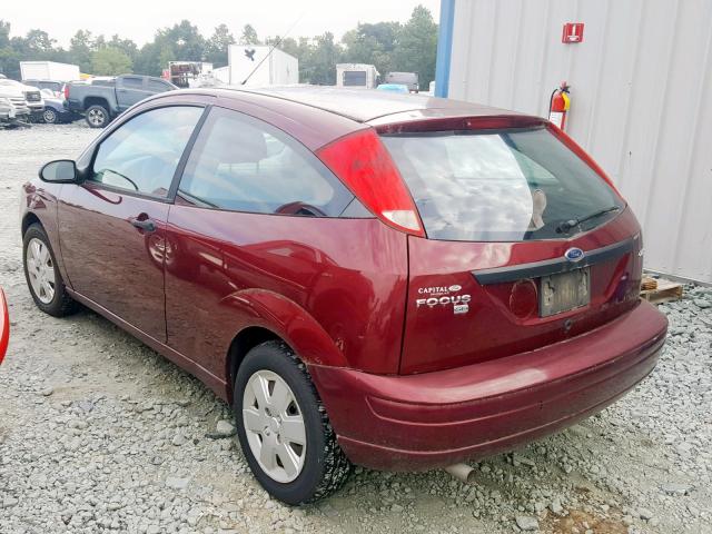 1FAFP31N36W156935 - 2006 FORD FOCUS ZX3 BURGUNDY photo 3