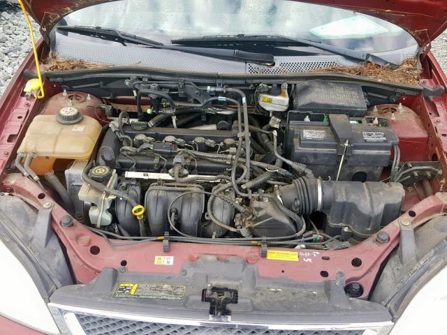 1FAFP31N36W156935 - 2006 FORD FOCUS ZX3 BURGUNDY photo 7