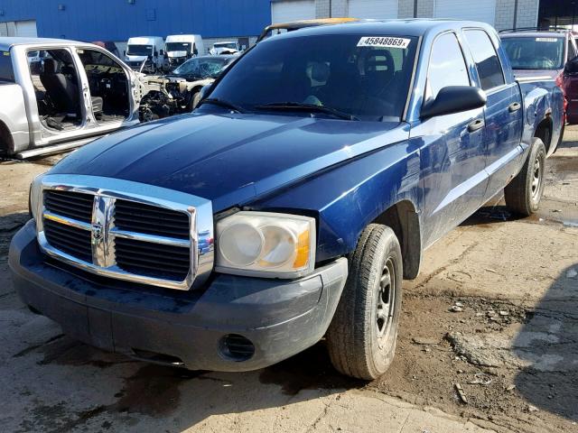 1D7HE28K96S505222 - 2006 DODGE DAKOTA QUA BLUE photo 2