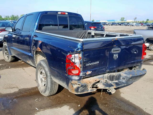 1D7HE28K96S505222 - 2006 DODGE DAKOTA QUA BLUE photo 3