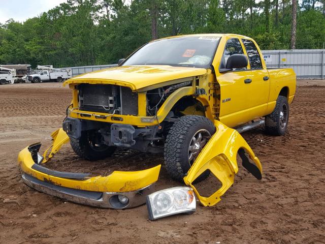 1D7HU18N18S557227 - 2008 DODGE RAM 1500 S YELLOW photo 2