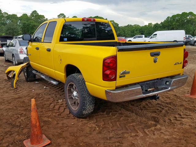 1D7HU18N18S557227 - 2008 DODGE RAM 1500 S YELLOW photo 3