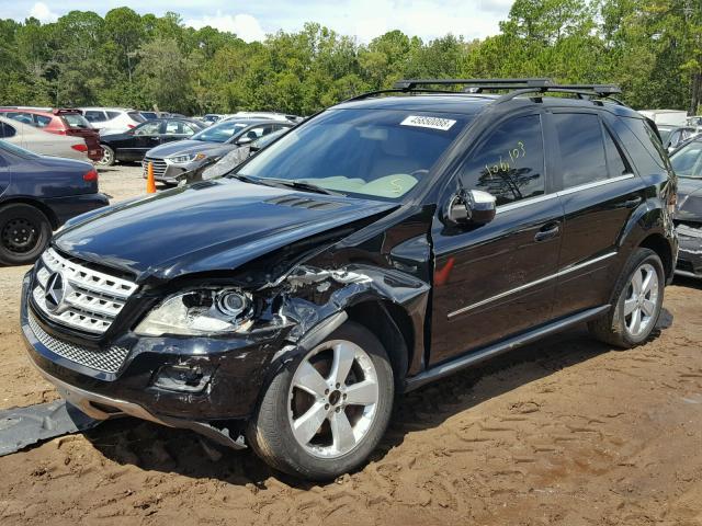 4JGBB5GB9AA593470 - 2010 MERCEDES-BENZ ML 350 BLACK photo 2