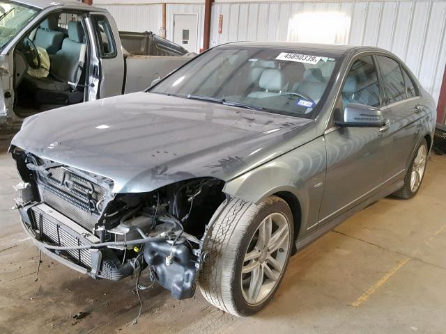 WDDGF4HB2CA608634 - 2012 MERCEDES-BENZ C 250 GRAY photo 2