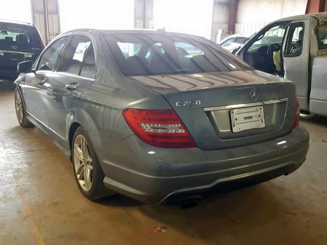 WDDGF4HB2CA608634 - 2012 MERCEDES-BENZ C 250 GRAY photo 3