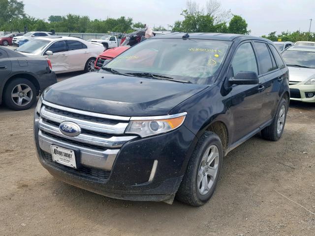 2FMDK3JC8DBC62452 - 2013 FORD EDGE SEL BLACK photo 2