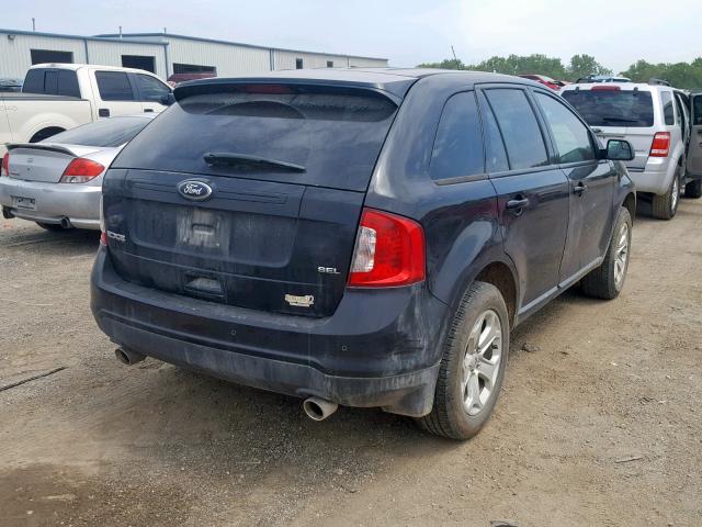 2FMDK3JC8DBC62452 - 2013 FORD EDGE SEL BLACK photo 4