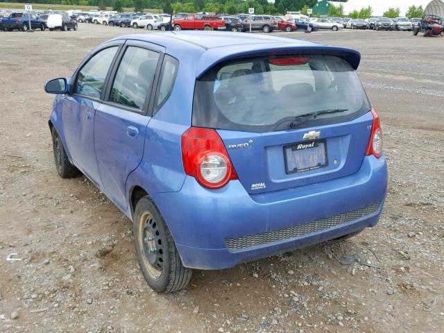 KL1TD66E49B612671 - 2009 CHEVROLET AVEO LS BLUE photo 3