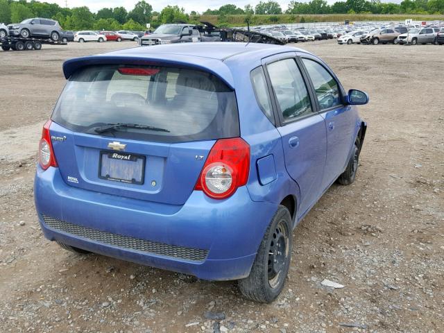 KL1TD66E49B612671 - 2009 CHEVROLET AVEO LS BLUE photo 4