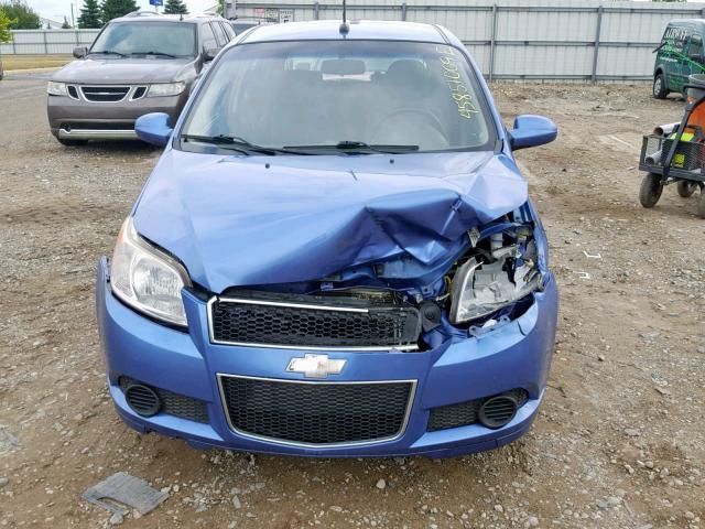 KL1TD66E49B612671 - 2009 CHEVROLET AVEO LS BLUE photo 9