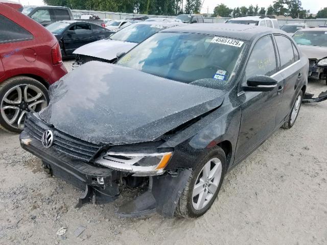 3VWLL7AJ4DM413916 - 2013 VOLKSWAGEN JETTA TDI BLACK photo 2