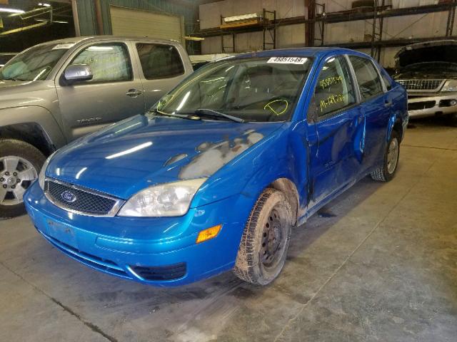 1FAFP34N17W184049 - 2007 FORD FOCUS ZX4 BLUE photo 2