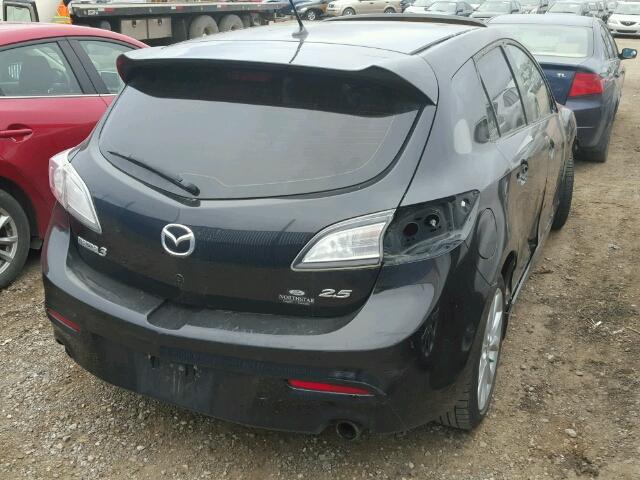 JM1BL1H50A1110323 - 2010 MAZDA 3 S BLACK photo 4