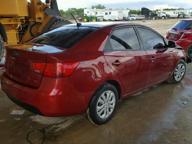 KNAFU4A20B5419782 - 2011 KIA FORTE EX RED photo 4