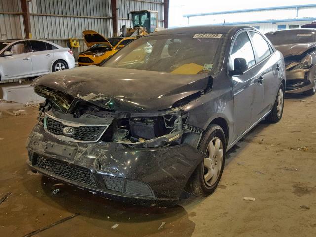 KNAFU4A28D5734347 - 2013 KIA FORTE EX BLACK photo 2