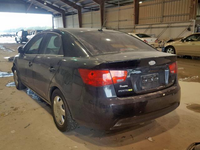 KNAFU4A28D5734347 - 2013 KIA FORTE EX BLACK photo 3