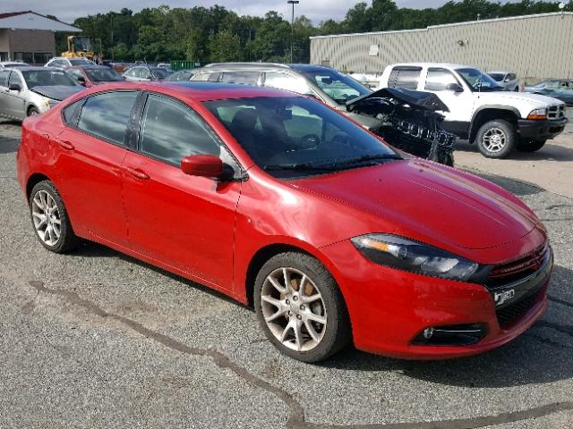 1C3CDFBH6DD224920 - 2013 DODGE DART SXT RED photo 1