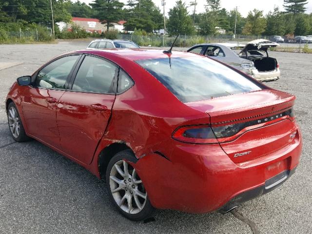 1C3CDFBH6DD224920 - 2013 DODGE DART SXT RED photo 3