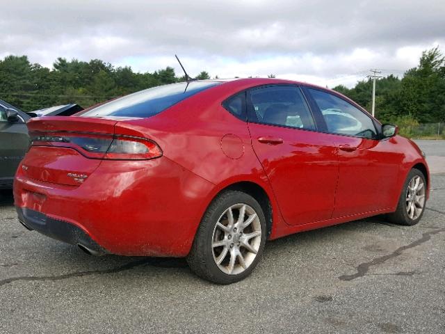 1C3CDFBH6DD224920 - 2013 DODGE DART SXT RED photo 4