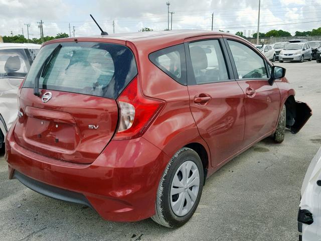 3N1CE2CP5KL365544 - 2019 NISSAN VERSA NOTE RED photo 4