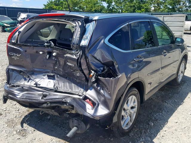 2HKRM4H74FH667525 - 2015 HONDA CR-V EXL GRAY photo 4