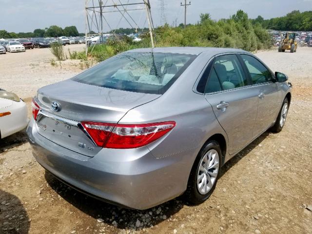 4T1BD1FK4GU185311 - 2016 TOYOTA CAMRY HYBR SILVER photo 4