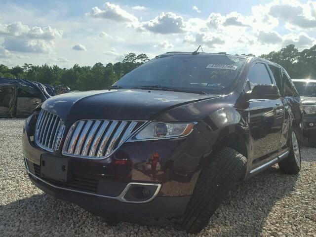 2LMDJ6JK4CBL16442 - 2012 LINCOLN MKX BROWN photo 2