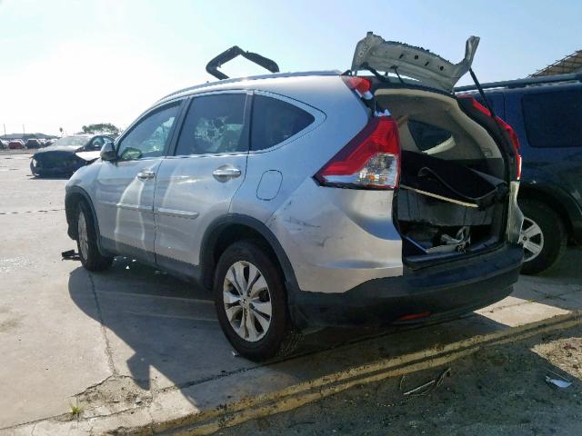 2HKRM3H77EH555245 - 2014 HONDA CR-V EXL SILVER photo 3