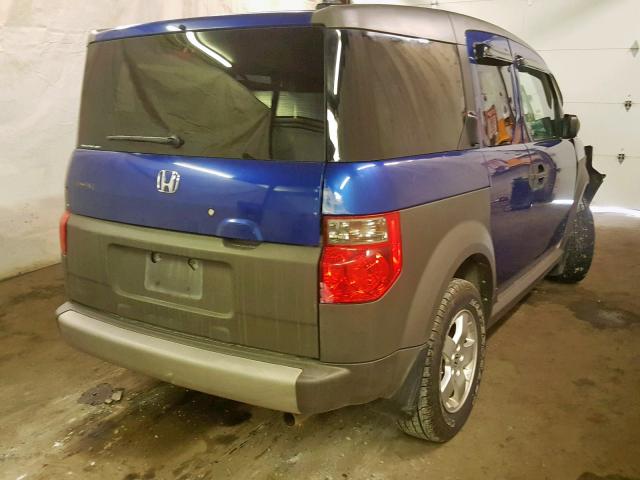 5J6YH276X5L016790 - 2005 HONDA ELEMENT EX BLUE photo 4