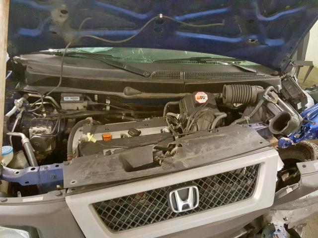 5J6YH276X5L016790 - 2005 HONDA ELEMENT EX BLUE photo 7