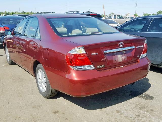4T1BF30K85U108968 - 2005 TOYOTA CAMRY LE BURGUNDY photo 3