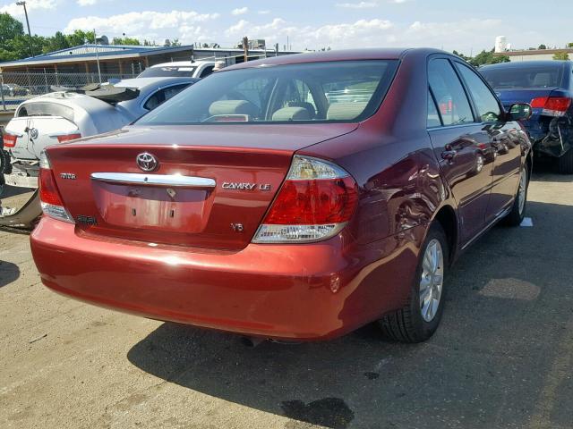 4T1BF30K85U108968 - 2005 TOYOTA CAMRY LE BURGUNDY photo 4