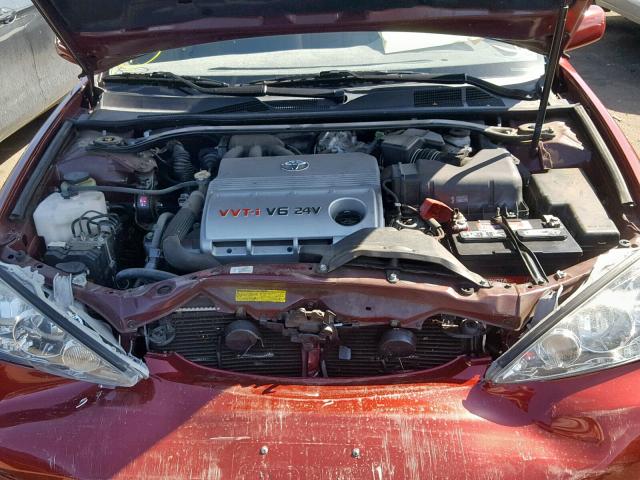 4T1BF30K85U108968 - 2005 TOYOTA CAMRY LE BURGUNDY photo 7
