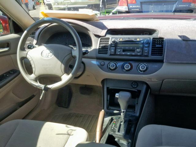 4T1BF30K85U108968 - 2005 TOYOTA CAMRY LE BURGUNDY photo 9