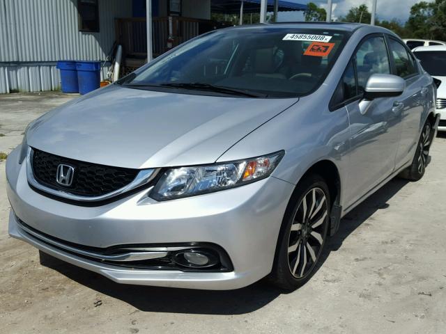 19XFB2F97FE080435 - 2015 HONDA CIVIC EXL SILVER photo 2